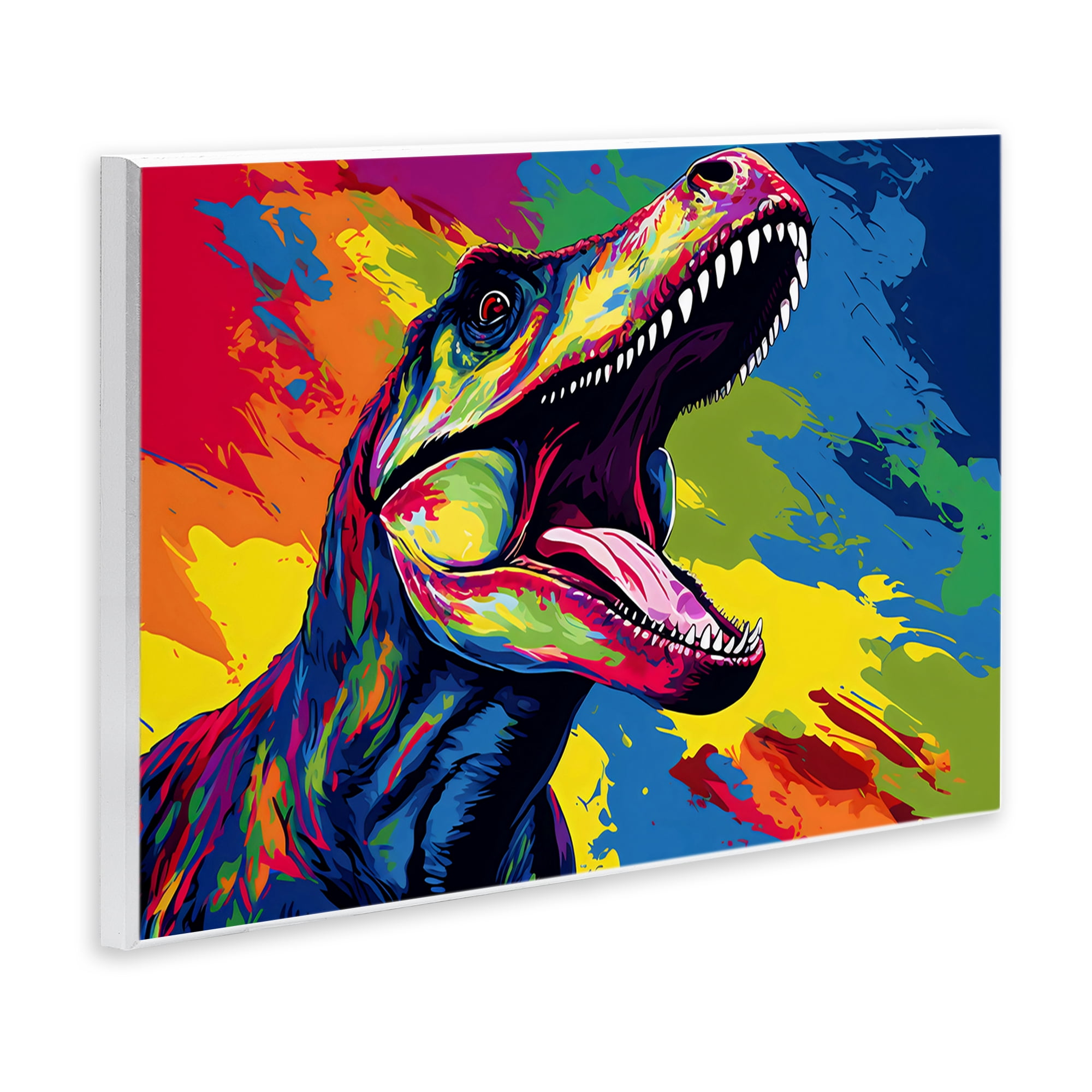 Stupell Industries Brightly Colored Dinosaur Wall Plaque Art, design by Creative Studio