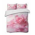 thumbnail image 2 of Quilts Twin XL Size, Pink Rose Fantasy Soft Comforter Bedding Set for Bed, Elegance Floral Romantic Reflection Lightweight Quilted Bedspread with Pillow Cover(2 Pieces) for All Season, 68x98 Inch, 2 of 6