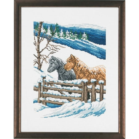 Horse Cross Stitch - Permin® Horses Winter Counted Cross-Stitch Kit