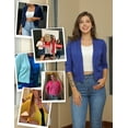 thumbnail image 5 of a.Jesdani Womens Cropped Cardigans Sweaters 3/4 Sleeve Open Front Short Shrugs S-XXL, 5 of 9
