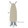 thumbnail image 2 of Household Essentials Wide Mega Ironing Board 4-Leg, Steel Top Pressing Station, Heat-Resistant Fiber Pad and Cotton Cover, Includes Sleeve Board and Iron Rest with Hanger Bar, Silver Frame, 2 of 11