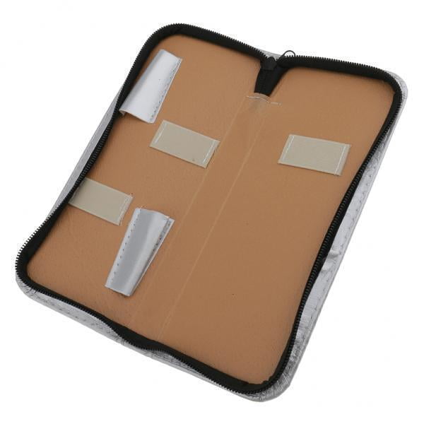 2xLeather Viaje Peluquería Pelo Tijeras Funda Cartuchera Bolsa , 4 piezas