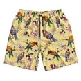 thumbnail image 3 of Uemuo Bright Birds Pattern Men's Swim Trunks Hawaiian Beach Bathing Suit Swimsuits Beach Quick-Dry Shorts with Pockets-, 3 of 9