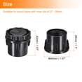 thumbnail image 2 of Inserts de 4 paquetes para tubos redondos con pies niveladores, para tubo redondo de 40mm/1.57" de diámetro, tapón de pierna de silla de plástico negro, 2 of 7