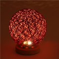 thumbnail image 3 of Bewildely Twine Lampshade Light Wood Lámpara de noche decorativa Lámpara de pantalla tejida a mano para el hogar y la oficina Iluminación navideña Numero 3 Bewildely HA026875-03, 3 of 6