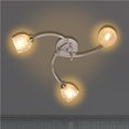 thumbnail image 1 of Bewildely Lámpara de techo LED Lámpara de techo de cristal de 3 bombillas Bombilla G9 cromada de vidrio metálico Iluminación y accesorios Blanco cálido Bewildely HA025334-02, 1 of 6