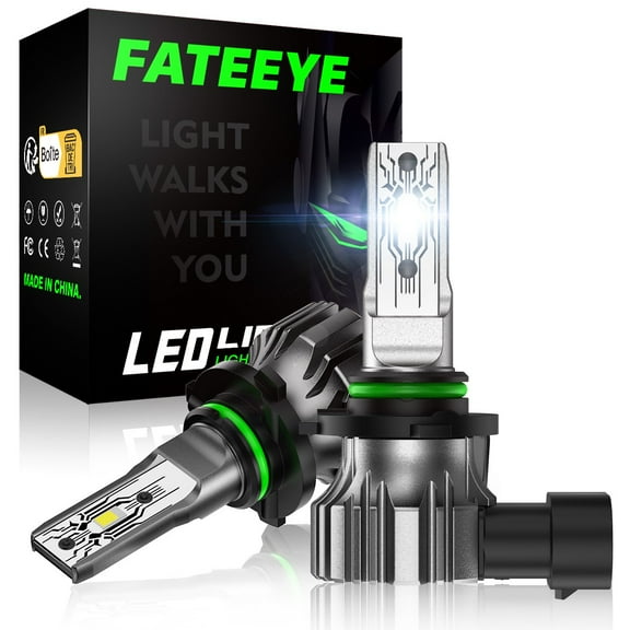 FATEEYE 9006 LED Headlight Bulbs, 50W/Paris 10000LM 6500K IP68 Waterproof, 100000 hours Working Life