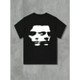 thumbnail image 1 of Men'S Casual Crew Neck T-Shirt, 100% Cotton Knit Fabric, Geometric Print, Loose Fit, Summer Regular Length Tee, 180gsm - Black, 1 of 6