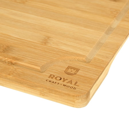 XXL Bamboo Cutting Board for Kitchen with Juice Groove - Wooden Chopping Board for Meat, Vegetables, Fruit and Cheese | Charcuterie Serving Tray, (XXL, 20 x 14)
