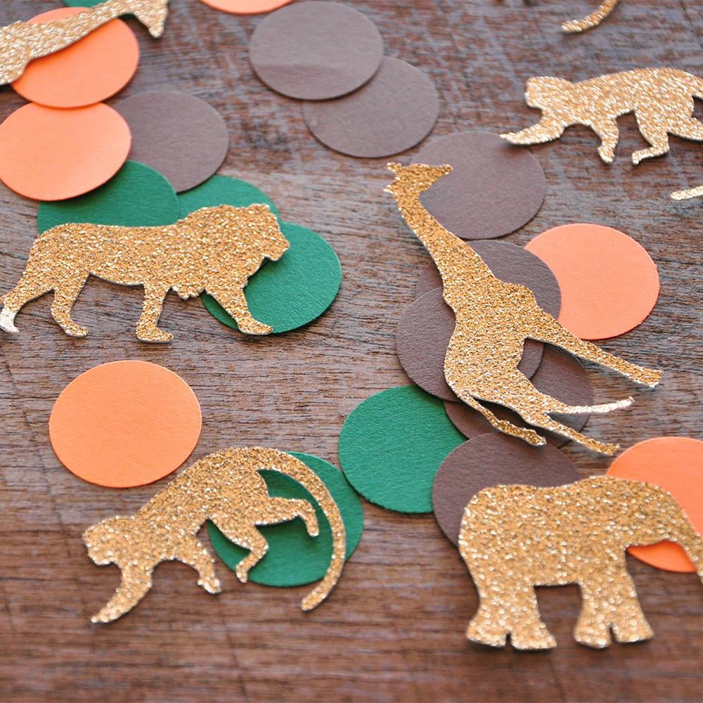 Jungle Baby Shower Decorations. Ships in 1-3 Business Days. Jungle Confetti Mix (50CT)