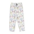 thumbnail image 4 of Naloa Hand Drawn Rabbit Print Women’s Ultra-Soft Comfy Pajama Lounge Pants with Pockets & Drawstring, 4 of 8