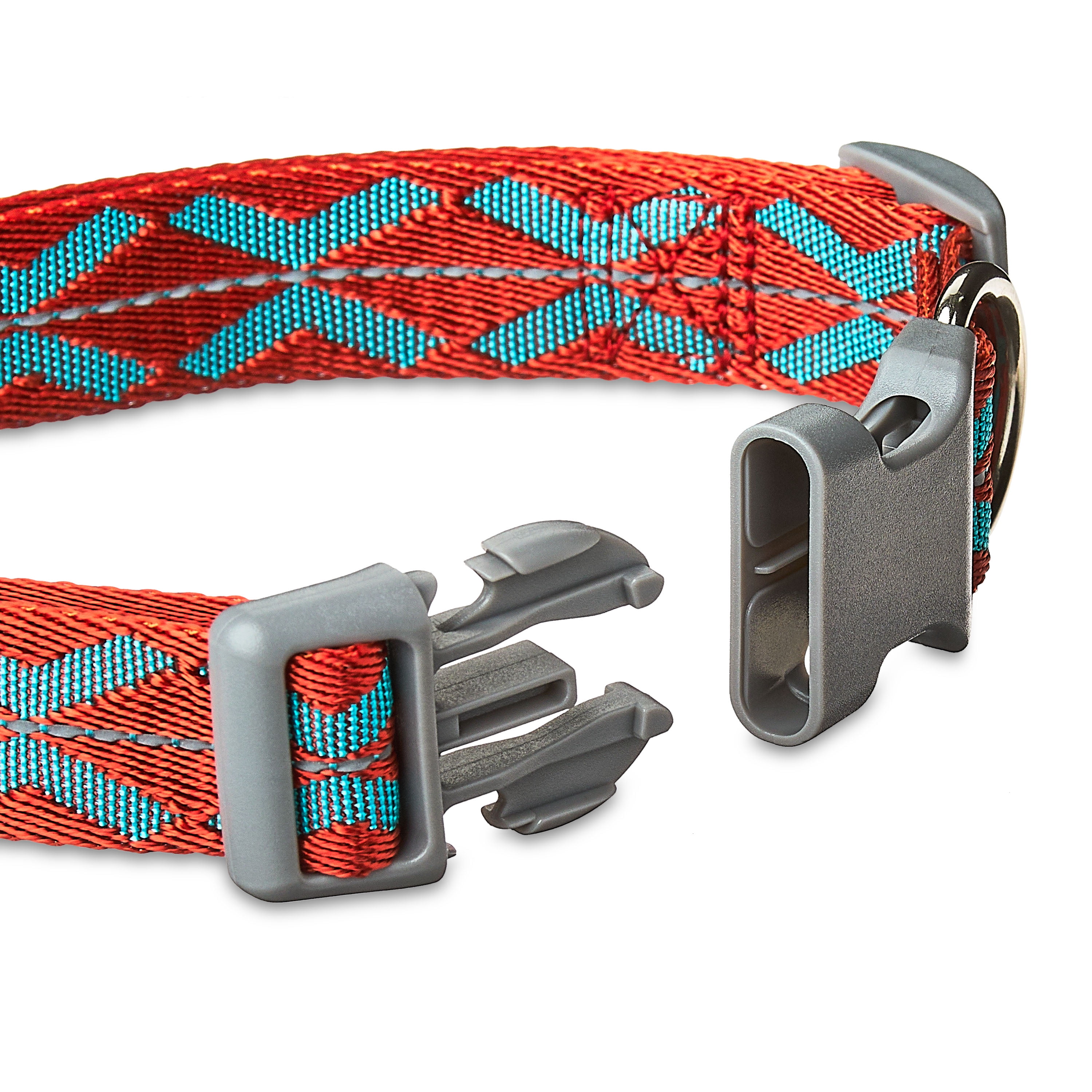 Vibrant Life Reflective Adjustable Dog Collar, Orange, Large