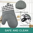 thumbnail image 2 of Anpro Silicone Oven Mitts and Pot Holders Sets, Non-Slip Heat Resistant Oven Gloves High Heat Resistant Oven Mitts for Kitchen Baking BBQ Cooking, Gray, 2 of 8