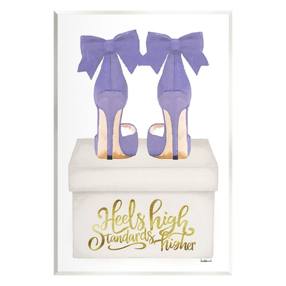 Stupell Industries High Standards Purple Heels Beauty & Fashion Painting Unframed Art Print Wall Art, 10 x 15