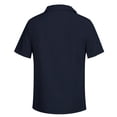 thumbnail image 3 of Camisa de playa holgada de cuello en V y manga corta con cordón para hombre - Tejido de lino, estilo retro informal, yoga/deporte, 3 of 7