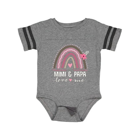 

Inktastic Mimi and Papa Love Me Rainbow Gift Baby Girl Bodysuit