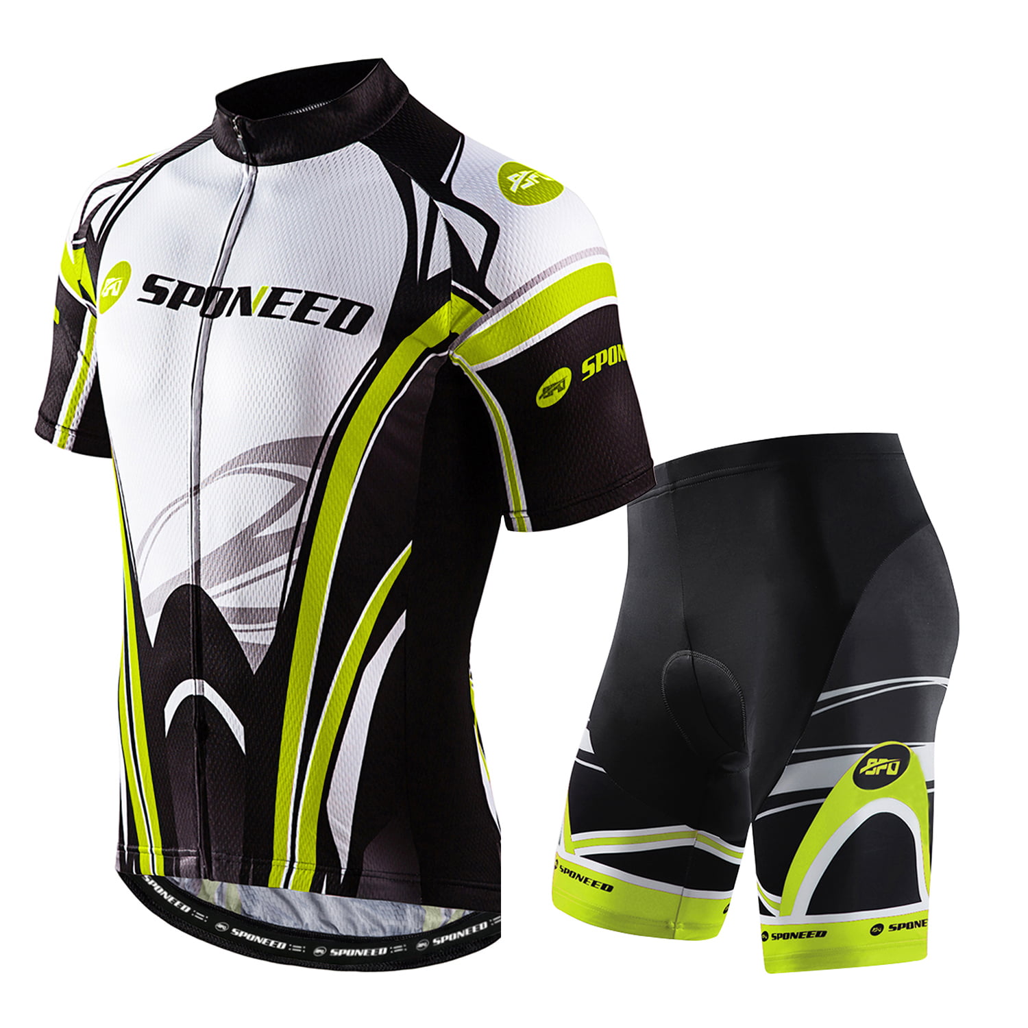 Details about   Mens Cycling Jersey Shorts Set Short Sleeve Green Bike Jersey Padded MTB Set 