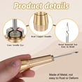 thumbnail image 3 of 9Pcs Shoe Repair Needle and Thread Set, Canvas Leather Sewing Awl Needle with Copper Handle 45m Nylon Waxed Thread Cord with Thimble Assortment Kit Leather Sewing Tools for Canvas Shoe and Repair, 3 of 7