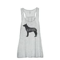 thumbnail image 1 of Belgian Malinois Dog Silhouette Women's Fashion Sleeveless Flowy Racerback Workout Yoga Tank Top Sport Grey X-Large, 1 of 3