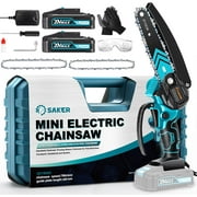 Mini Chainsaw,6 Inch Portable Electric Chainsaw Cordless, Small Handheld Chain saw for Tree Branches,Courtyard, Household and Garden,By 2PCS 20V 1500mAh Batteries,Extra 3 PCS Chain