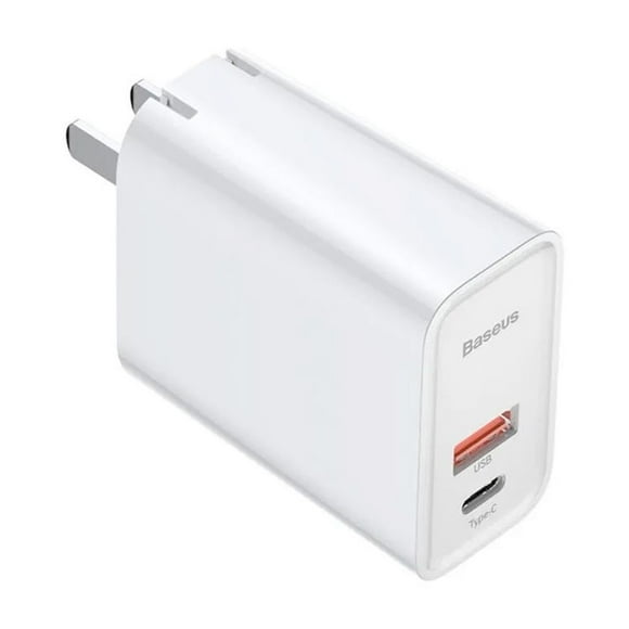 Baseus USB C Charger 30W PD Charger Fast Charging Type C Wall Charger Foldable Adapter with Dual Port USB C PD 3.0 Plus USB A Compatible with iPhone 12 Mini Pro Max MacBook Google Pixel Samsung Galaxy