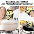 thumbnail image 3 of Cute Lemon Juice Oven Mitts Heat Resistant, Soft Lining Silicone Mini Oven Mitts with HangingLoop, Kitchen Oven Gloves Heat Resistant 500℉ for Cooking Baking Microwave, 3 of 7