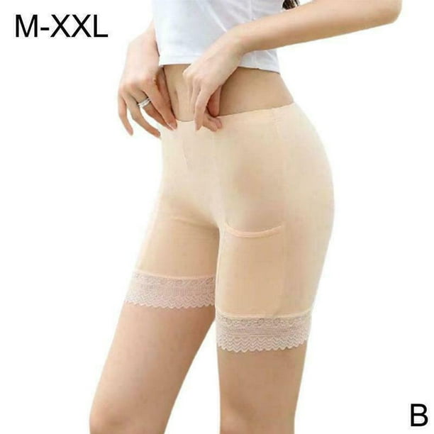 Women Ladies Sex Short Pants Elastic Anti Chafing High Underwear Shorts T0  hot.(XL,Black) 