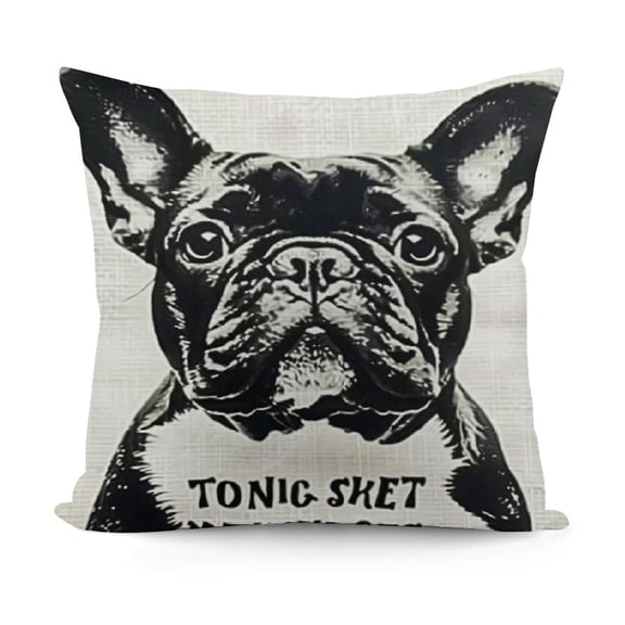 YINGXI , , , Decor, , ,Bulldog Decor,Reserved for The Dog Pillow 12x12in