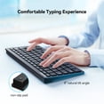 thumbnail image 6 of TECKNET BASICS 2.4G Wireless Keyboard - Mini Compact Keyboard with Media Hotkeys, 12-Month Battery Life, Compatible with PC, Desktop, Laptop, Smart TV - Black, 6 of 7
