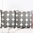 thumbnail image 2 of Decorative Throw Pillow Covers Set of 2 Dark Grey Pillow Covers 18x18 inch Throw Pillows Linen Square Pillow Case,Farmhouse Outdoor Polka dot Pillow Covers for Couch Sofa Living Room, 2 of 6