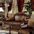 thumbnail image 3 of 3Pcs Brown PU Leather Sofa Set Loveseat Chair, 3 of 4