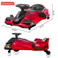 thumbnail image 2 of EastVita 24V Ride on Drift Car,7Ah Battery 180W Brushless Motor Kids Electric Drifting Go-Kart for Rider up to 110 lbs with Music,Front+Tail LED Light,Low-Power Alarm (Red), 2 of 6