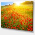 thumbnail image 2 of Beau Soleil sur les Champs de Coquelicots - Impression sur Toile Florale, 2 of 3
