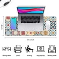 thumbnail image 5 of Long Mouse Pads for Desk,Multicolor Ethnic Geometric Patchwork Desk Mats on Top Of Desks, Desk Mouse Pad Extra Large with 3mm Non-Slip Base and Stitched Edge for Gaming,Work,Home 31.5"x11.8", 5 of 5