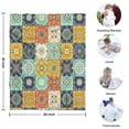 thumbnail image 4 of Orange Boho Bohemia Floral Geometric Pattern Blanket,Comfortable Soft Flannel Throw Blanket,All Season,Warm Lightweight Blankets for Sofa Bed Couch Living Room Chair,30"x40", 4 of 4