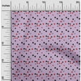 thumbnail image 1 of oneOone Cotton Poplin Light Purple Fabric Cartoon Face & Polka Dot Quilting Supplies Print Sewing Fabric By The Yard 42 Inch Wide, 1 of 4