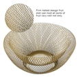 thumbnail image 4 of Boyijia Double Wall Mesh Decorative Fruit Basket Metal Mesh Snack Bowl Centerpiece Kitchen Holder - Gold, 4 of 7