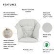 thumbnail image 2 of Asiento de bebé Stokke Clikk Cojín de algodón orgánico gris nórdico, 2 of 6