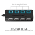 thumbnail image 2 of Hub USB 2.0 Sabrent de 4 puertos con interruptores de alimen SABRENT HB-UMLS 4 puertos USB 2.0 con Switches, 2 of 6