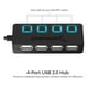 thumbnail image 2 of Hub USB 2.0 Sabrent de 4 puertos con interruptores de alimen SABRENT HB-UMLS 4 puertos USB 2.0 con Switches, 2 of 6