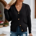 thumbnail image 4 of Womens Cardigan Sweater Button Down Long Sleeve Lightweight Knit Sweater Outerwear V Neck Fall Winter Open Front Cozy Casual Sweaters for Women, 4 of 7