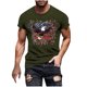 thumbnail image 2 of Tops para hombre, blusas y camisas de manga corta con cuello redondo para hombre, jersey informal de moda con estampado de cuello redondo para hombre, pantalones cortos deportivos para fitness, blusa, 2 of 5