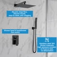thumbnail image 5 of 10"/12" Square/Round Rain Shower Faucet System – High-Pressure Wall-Mounted Shower Set with Handheld & Valve, 5 of 8