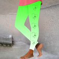 thumbnail image 2 of Jinhomg Stretch Yoga Pants for Women Ultra Soft St Patricks Day Themed Leggings Funny Cute Shamrock Graphic High Waist Tights Holiday Gift Fall Saving Army Green S, 2 of 5