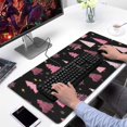 thumbnail image 2 of Long Mouse Pads for Desk,Black and Pink Christmas Tree Pattern Desk Mats on Top Of Desks, Desk Mouse Pad Extra Large with 3mm Non-Slip Base and Stitched Edge for Gaming,Office,Work,Home 31.5x15.7in, 2 of 5