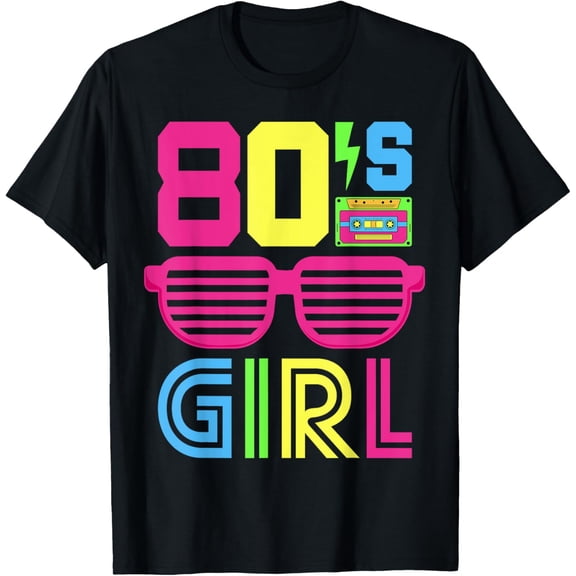 Playful Comfort Tee - 80's Girl 1980s Themed Party Costume Eighties Theme Outfit T-Shirt