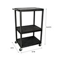 thumbnail image 3 of Rectangular 3 Flat Storage Shelf Multipurpose Tuffy Mobile Presentation Station Av Carts No Electric Black, 3 of 4