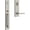 Satin Nickel, variant on Baldwin EESANxSQUCQE150 Santa Cruz Full Plate Single Cylinder Keyed Entry Handleset -