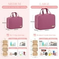 thumbnail image 2 of HOTOR Travel Toiletry Bag for Women & Men, Spacious Hanging Hook Makeup Bag for Travel Essentials, Rosewood-Pink, 2 of 6