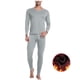thumbnail image 4 of Conjuntos de ropa interior térmica para hombre, jersey informal sólido grueso de manga larga, ropa interior y pantalones abrigados, traje para hombre, camisetas y pantalones de poliéster., 4 of 8